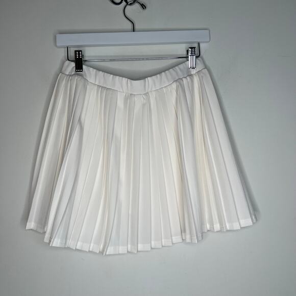 Varley White Pleated High Rise Neyland Skort Skirt Size M - Picture 7 of 9